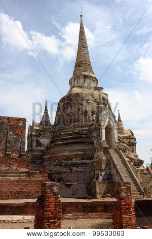 Wat Phra Si Sanphet. Ayutthaya historical park,