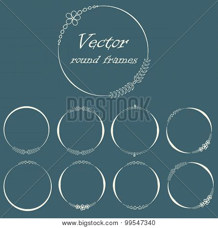 Round Frame With Decorative Branch
