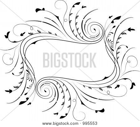 Floral ramme, Element For Design, vektor