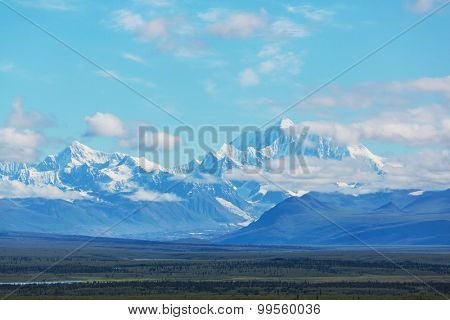 Denali (McKinley) peak in Alaska, USA