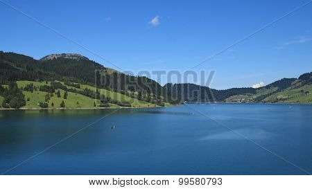 Blue Lake Waegital And Green Hills