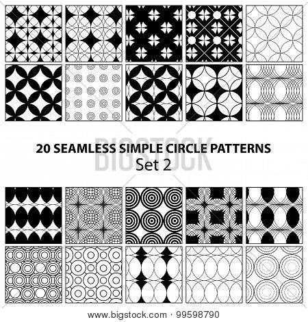 Vector Set Of Seamless Circle Patterns