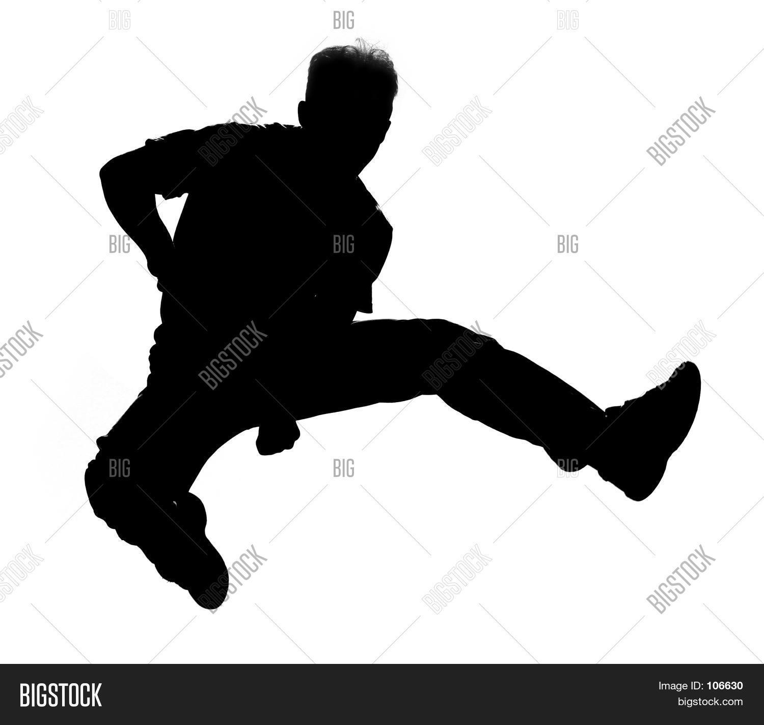 Jumping Boy Silhouette Image & Photo (Free Trial) Bigstock