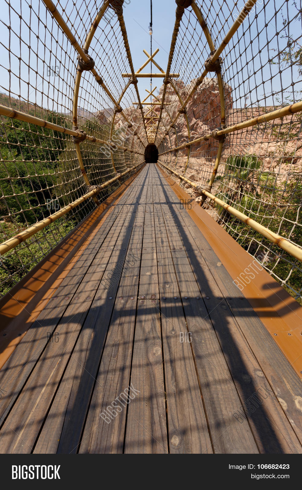 Suspension Rope Bridge Image & Photo