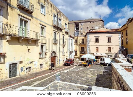 Downtown Street View In Potenza, Italy