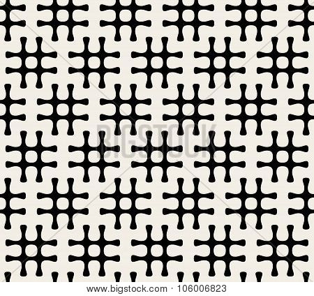 Vector Seamless Black And White Hashtag Pattern