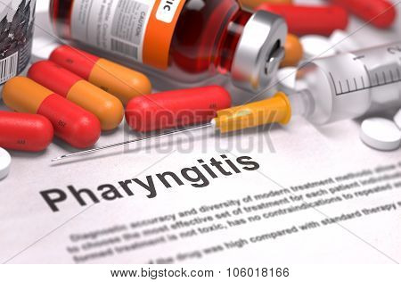 Pharyngitis Diagnosis. Medical Concept.