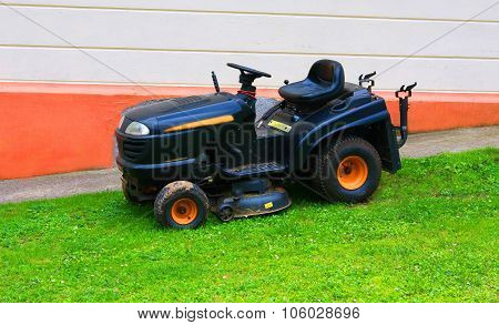 Lawn Mower On The Grass