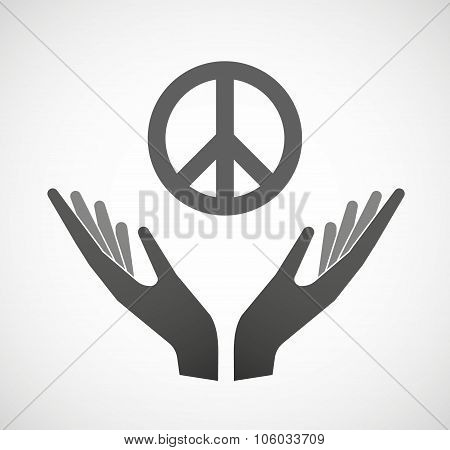 Two Hands Offering A Peace Sign