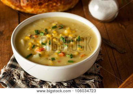 Hot Homemade Corn Chowder