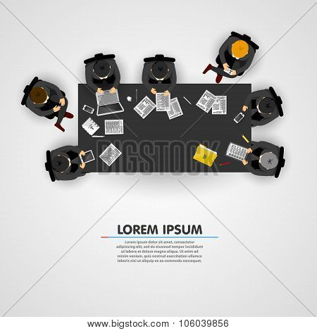 Group of business people working in office