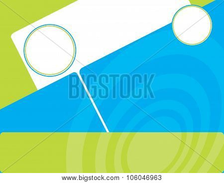Corporate Green Blue Border Background