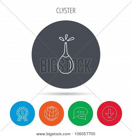 Medical clyster icon. Enema sign.