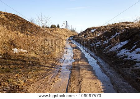 rural road in spring