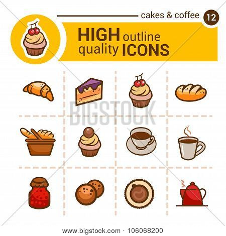 bakery color icons