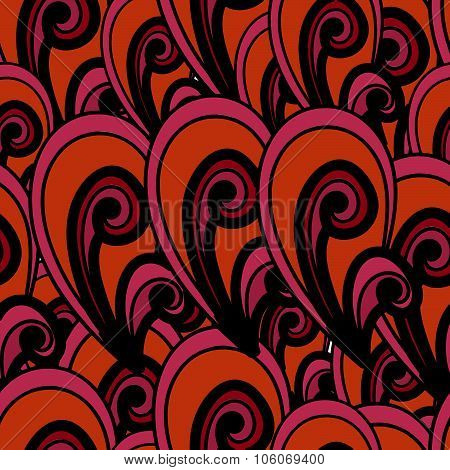 Seamless Vector Summer Pattern. Bright Hand Drown Background. Abstract Texture