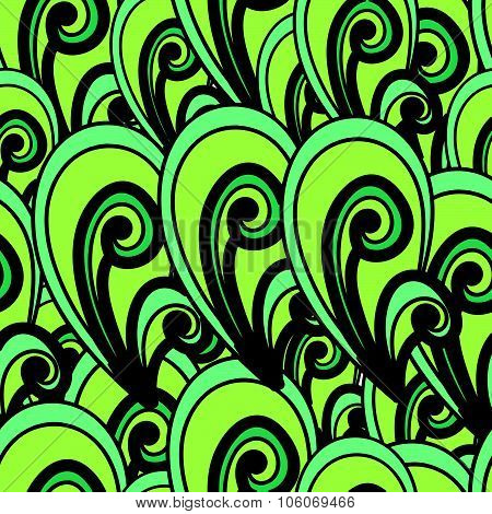 Seamless Vector Summer Pattern. Bright Hand Drown Background. Abstract Texture