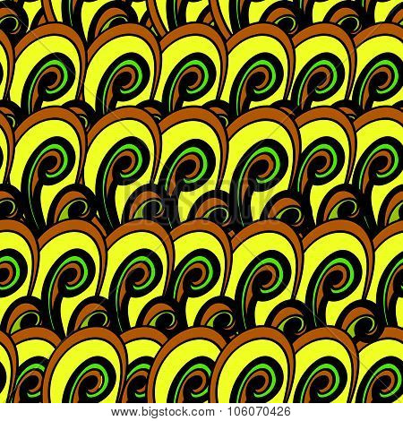 Seamless Multicolor Summer Pattern. Bright Vector Hand Drown Background. Abstract Texture