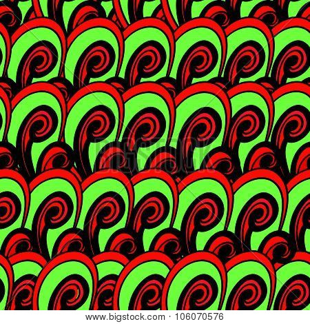 Seamless Multicolor Summer Pattern. Bright Vector Hand Drown Background. Abstract Texture