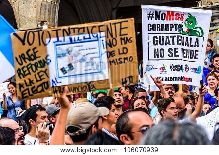 Political Protests, Antigua, Guatemala
