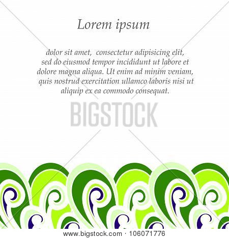 Flayer Template. Color Vector Brochure. Bright Vector Blank With Abstract Ornament