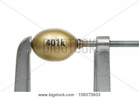 Golden Egg In Metal Clamp - 401K