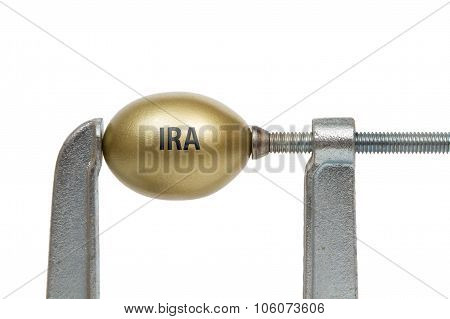 Golden Egg In Metal Clamp - IRA