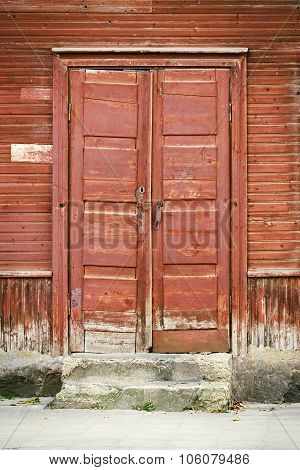 door of old house
