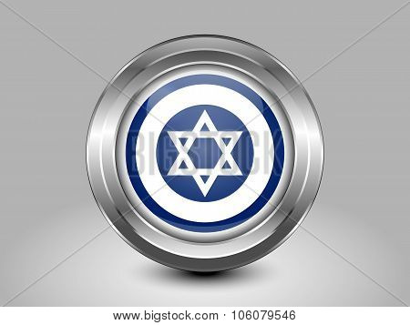 Israel Variant Flagl. Metal Round Icon