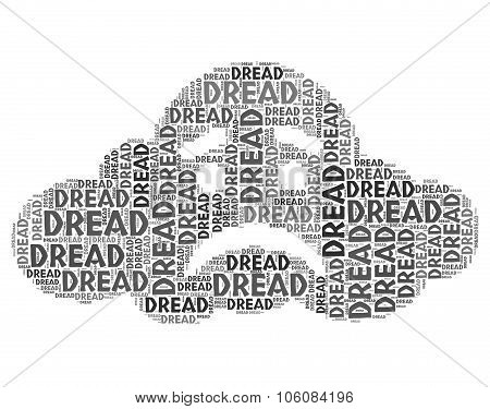 Dread Word Means Dreading Words And Wordcloud