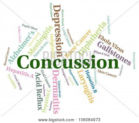 Concussion Word Means Ill Health And Ailment
