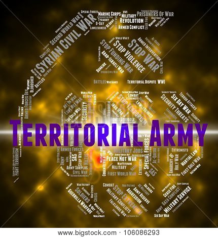 Territorial Army Indicates Military Action And Volunteer