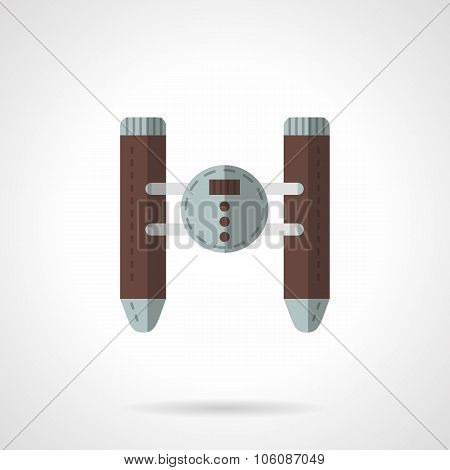 Toy catamaran flat vector icon