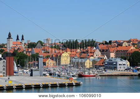 Sweden, The Harbour Of Visby In Gotland