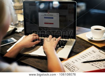 Bangkok, Thailand - October 26, 2015: Pinterest Trends Creative Photography Picture Application