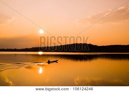 Sunset At Huaysangkeab