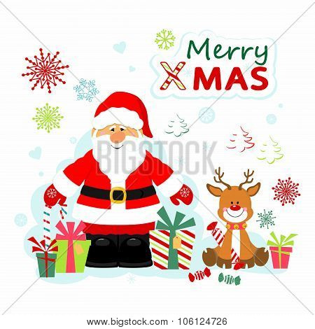 Santa Claus And Rudolf