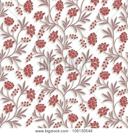 Vector Floral Seamless Pattern Background
