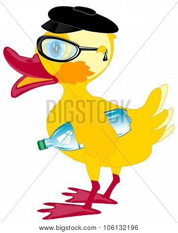 Duckling Bespectacled And Cap