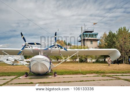 Orion SK-12 small airplane in little airport