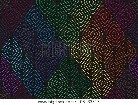 Spirals seamless pattern