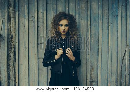 Vintage woman as witch