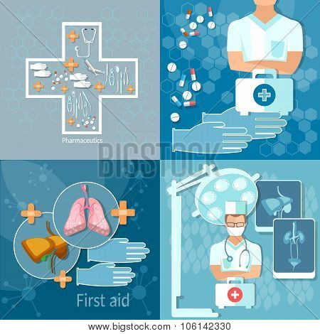 Medicine Doctor In Hospital Medicine Technology Medical And Health Care Anatomy Surgery  Set