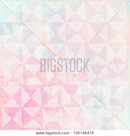 Colorful Mosaik Watercolors On Textured Paper - Abstract Backround