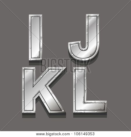 Metal letters and symbols