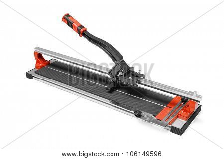 Manual tile cutter isoplated on white