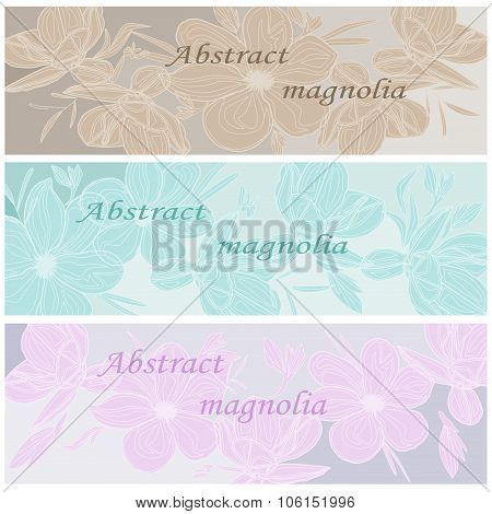 Set with magnolia
