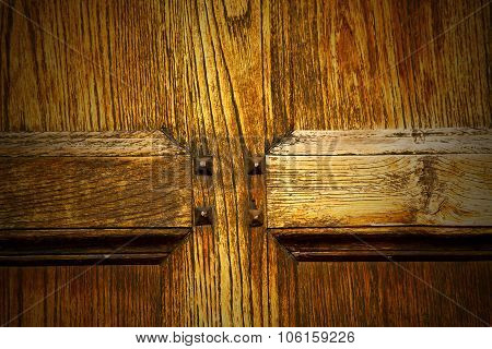 Brebbia Abstract   Rusty    Door Curch  Closed Wood Italy
