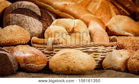 Breads and baked goods close-up