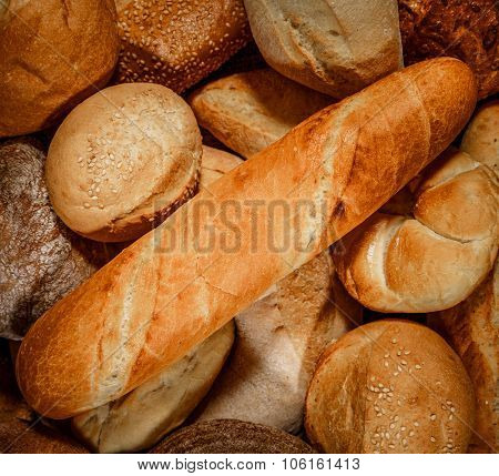 Breads and baked goods close-up